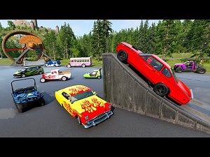 Racing Random Cars on Racetrack with Jumps and Water
