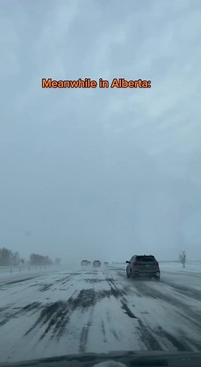 Meanwhile in Alberta today 😳 #alberta #smalltownberta #driving #winter