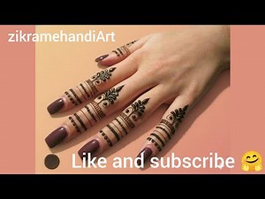 Finger special Back Hand Mehndi Design/Simple Stylish Mehandi Design #mehndi