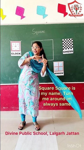 Fun with Squares: A Square Poem for KG Students #Shorts