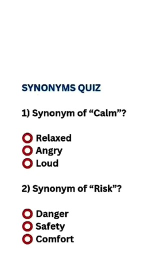 Test Your Vocabulary: Synonyms Quiz Challenge