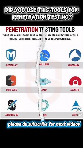 Penetration Testing Tools | Ethical Hacking Toolkit Explained 🔍 #shortvideo #viral #cybersecurity