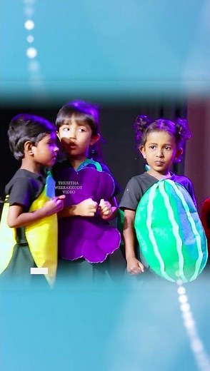 How Cute Are These Kids Dancing as Fruits 🍎🌈 #kidsdance #adorable #shorts