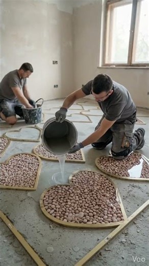 Romantic Bedroom Floor Transformation ❤️ Heart-Shaped Brass & Epoxy Resin