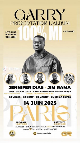 GARRY - Présentation de l'album 100% MI en concert