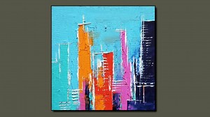 Abstract Cityscape Painting Demo Tutorial #demo #art #tutorial #painting #abstract | Suraj fine arts