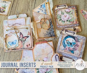 Vintage Ephemera Junk Journal Inserts Kit: Trifold, Tags, Labels (digital Download) - Etsy