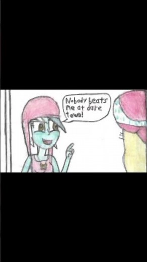 Equestria Girls Comic Lyra and Bonbon dare competition