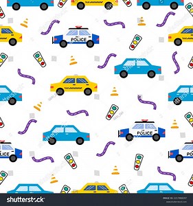 Car Cartoon Pattern Design Concept Car Stock Vector (Royalty Free) 2217968247 | Shutterstock
