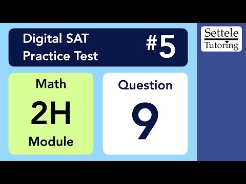 Digital SAT 5, Math Module 2H, Question 9 (xy-plane)