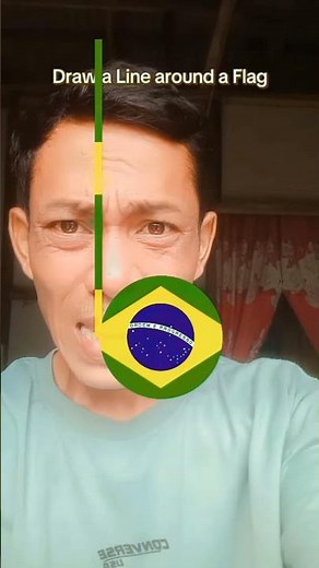 Draw line flag Brazil #coloring #flag #brasil #colors #paint