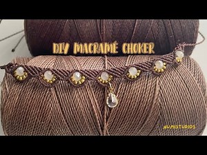 How to Make a Macramé Choker with Faceted Beads and a Charm | DIY Jewelry Tutorial