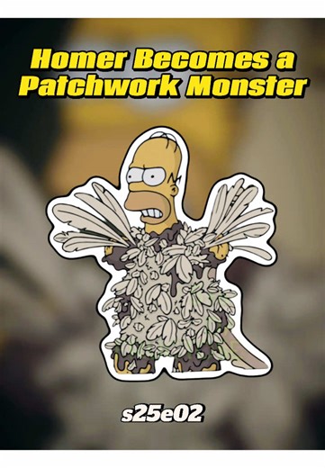 Homer Becomes a Patchwork Monster in The Simpsons