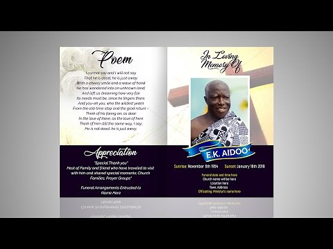 How To Design An Obituary Card | Photoshop Tutorial
