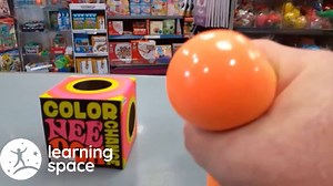 Feeling Stressed? Then you knead Nee-Doh! Grab a glob and give a squeeze. The Nee-Doh Groovy Glob is a brightly-colored, super-squishy stress ball perfect for de-stressing and working out your fidgets. If it gets dirty, NeeDoh washes clean with soap and water! Comes in a variety of colors. Ages 3 Pop into our shop to buy your own Nee-Doh. The experience you have will blow your mind, soothe your soul, and have you feeling groovy in no time! | Learning SPACE