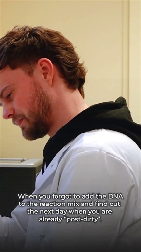 When you forgot to add the DNA to the reaction mix...