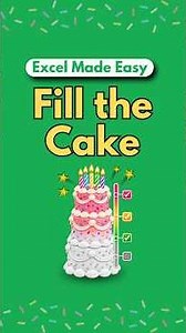 This Excel Progress Chart Fills Up as You Complete Tasks 🎂
