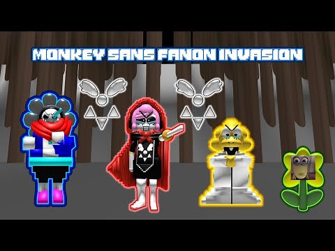 Monkey Sans Fanon Invasion - All Reset Badged Character Showcase