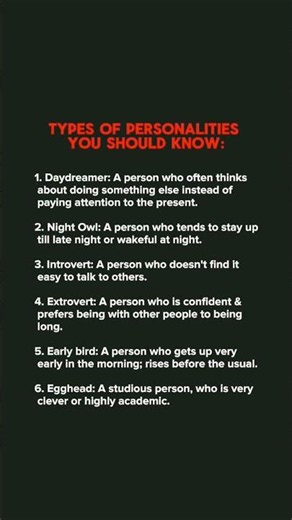 6 Types of Personalities You Should Know 🧠🔥 #psychology