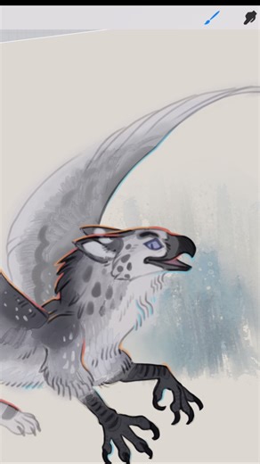 Drawing a Griffin Creature Art