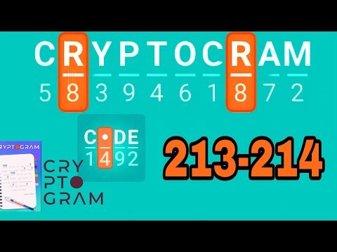 CRYPTOGRAM Word Logic Puzzles level 213 214
