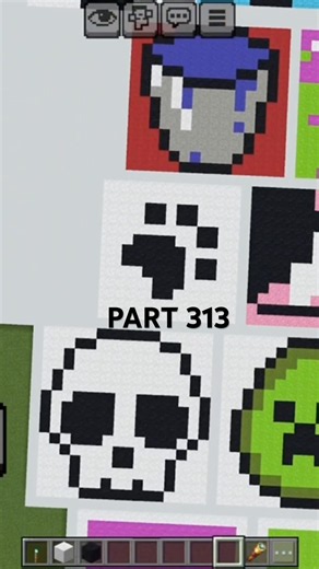 Satisfying Pixel Art in Minecraft ! making Dog Foot Print Pixel Art #satisfying #minecraftshorts
