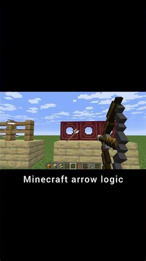 Minecraft arrow logic #minecraft #gaming #shorts