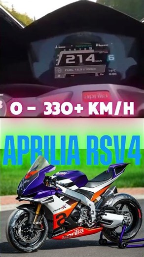 Aprilia RSV4 TOP SPEED: 0-330+ km/h | #aprilia #rsv4 #exhaustsound #superbike #topspeed #inline4