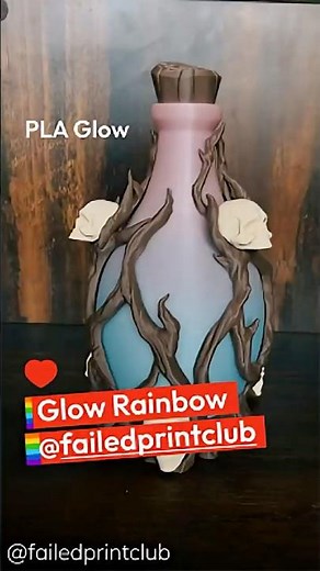 Amolen PLA Glow Rainbow Flux 3D Printing Glow in the Dark Filament