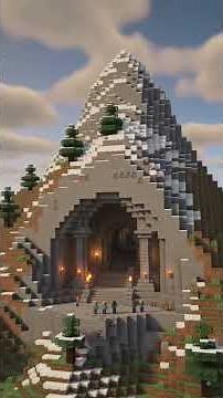Building a Secret Underground Minecraft Bunker Inside a Mountain | Ultimate Time-Lapse #minecraft