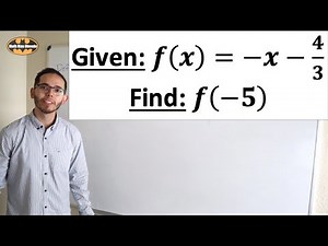 Evaluating Functions with Fractions Example 3