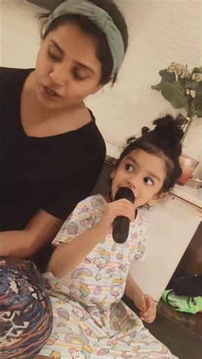 Thanuja With Natraj Master Daughter Singing Song🤩 #thanujaputtaswamy #thanuja
