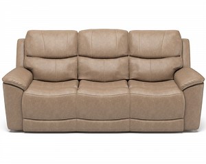 Cade Leather Power Reclining Sofa with Power Headrests and Lumbar (637-80) | Sofas and Sectionals