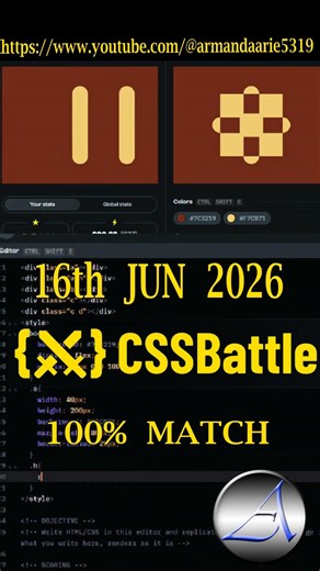 CSS BATLLE 16th JUN 2026 #cssbattle #cssbattles #programming #programmingtutorial #codingtips