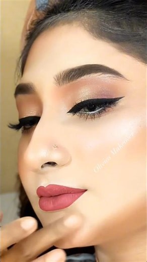 Soft Pink Glitter Eye Makeup Look ✨ #makeup #2026