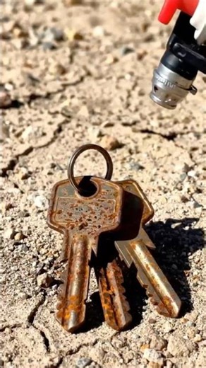 Rusty Keys Restoration 🔑✨ Most Satisfying Cleaning Ever! #diy #restoration #satisfying #rustedit