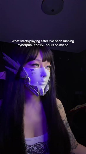 my pc feels like it’s gonna explode🤍 #cyberpunk #cyberpunk2077 #fyp #nightcity #gaming