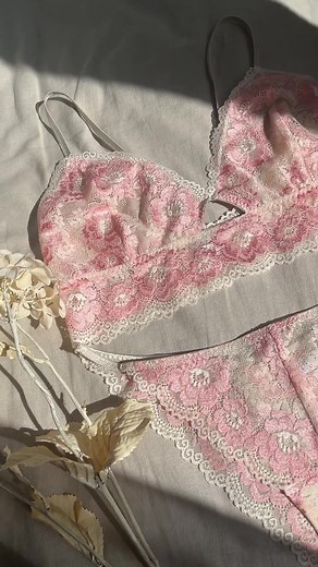 Handmade Pink Lace Lingerie Set Sewing Tutorial