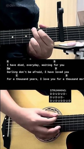 A Thousand Years - Christina Perri | Easy Guitar Chords Tutorial For Beginners #guitarlesson