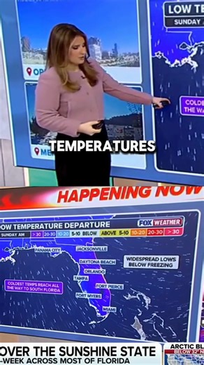 🥶 FLORIDA FREEZE: Could residents in Miami get one of the coldest days in 16 years this weekend? FOX Weather Meteorologist Jane Minar breaks down the crazy low temperatures Florida might experience. Stay with FOX Weather for the latest: #winter #weather #cold #florida #behindthescenes #FoxWeather | FOX Weather