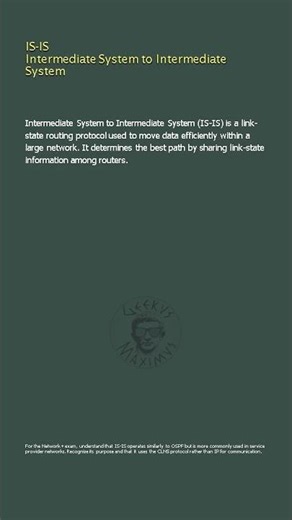 IS IS Intermediate System to Intermediate System - Network+