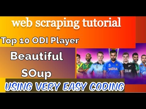 Mastering Web Scraping | Unveiling Data Goldmines with Python & Beautiful Soup | Top 10 ODI Players.