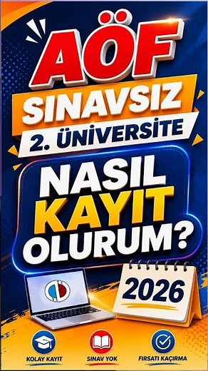 How to Enroll in AÖF Exam-Free Second University? 2026