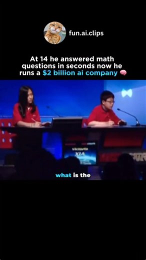 @fun.ai.clips on Instagram: "At just 14 years old, Scott Wu was already turning heads on national quiz shows — solving high-level logic and math problems in seconds, with a calm confidence that left both audiences and competitors stunned. Fast forward to 2024, and Scott has gone from academic prodigy to full-blown tech entrepreneur, co-founding an AI company now valued at over $2 billion 💼🤯 What makes his story so inspiring isn’t just the money — it’s the consistency. From an early age, he sho