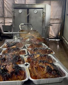 3.6K views · 53 reactions | One of our favorite people, Claude Leblanc, came to visit and get some of Jimmy’s famous Pork Roasts for Thanksgiving!!! Ca C’est Bon!!! | Creative Cajun Cooking, Inc. | Facebook