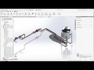 Piping (Routing ) with Flame Arrestor in Solidwork 2016