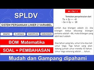 SPLDV | Sistem persamaan linier dua variabel
