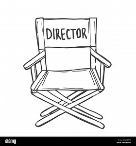 Movie director chair doodle line icon. Film director chair isolated doodle drawing element Stock Vector Image & Art - Alamy