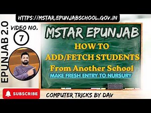 MStar ePunjab: How to Add New Students in Nursery & 6th Class (2026-27 Session