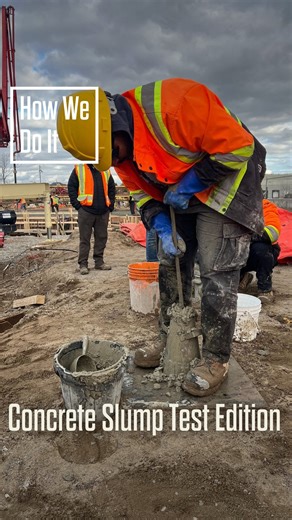 How We Do It: CONCRETE SLUMP TESTING A concrete slump test is done on-site by our teams to determine the workability of a fresh batch of concrete. The concrete needs to be the right consistency to be able to be placed into forms properly. Watch to learn How We Do It step-by-step! | The Miller Group
